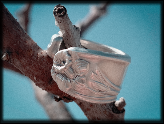Daffodil • Silver Plate Spoon Ring