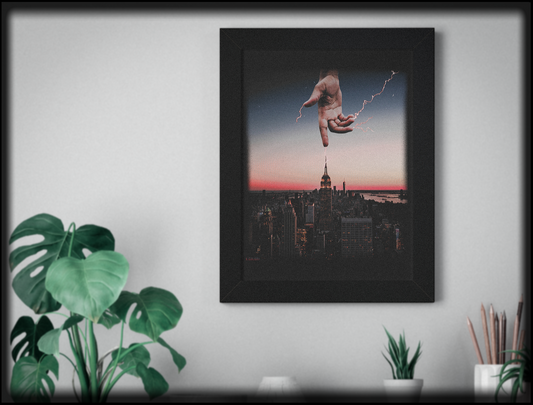 Electric Hands • Framed Print