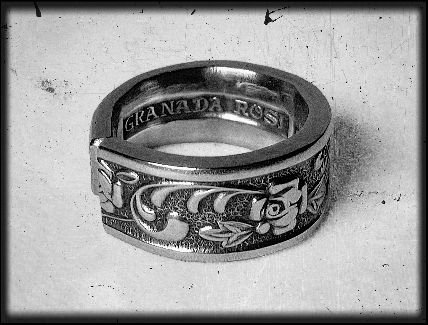Granada Rose • Stainless Steel Spoon Ring