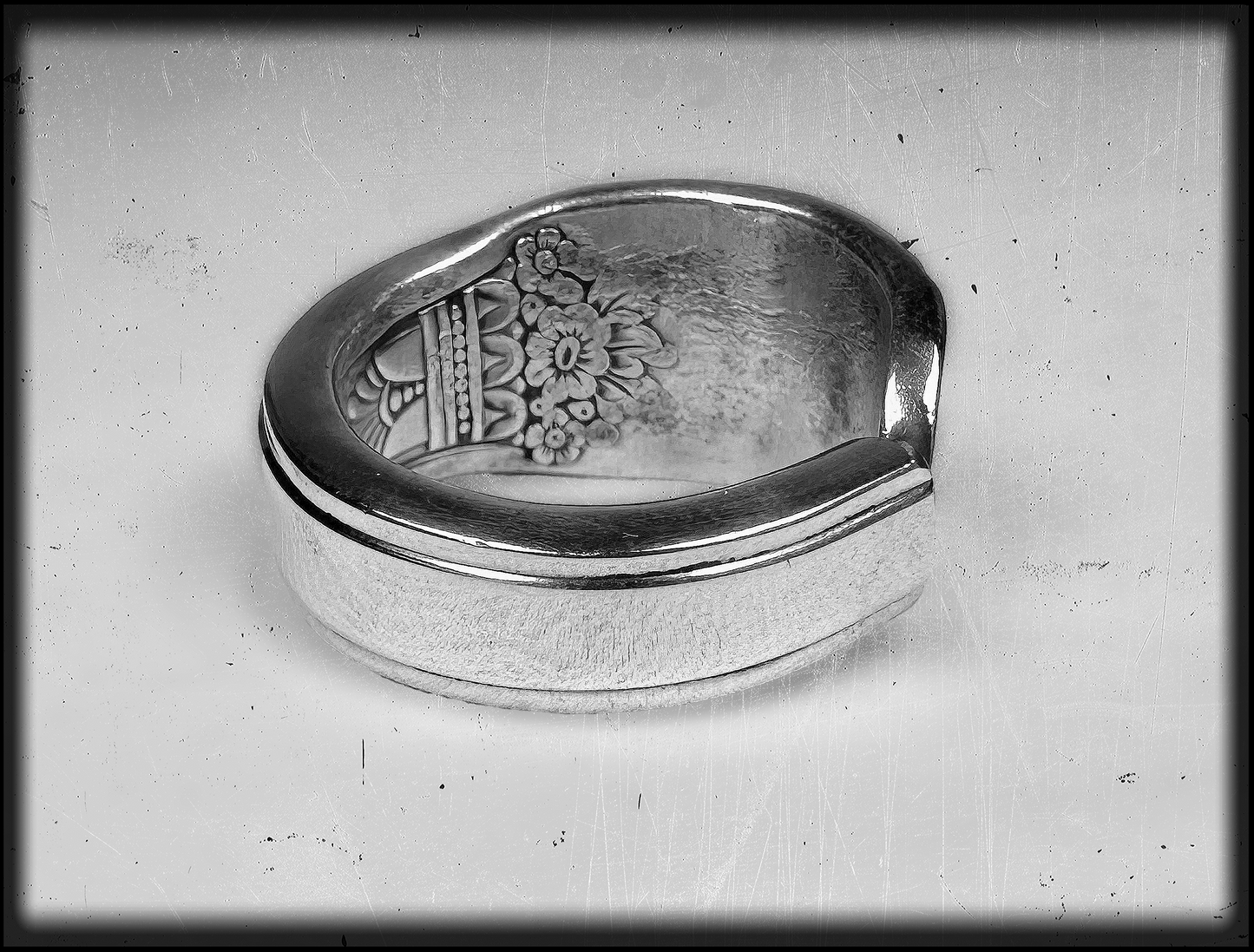 Sunflare • Silver Plate Spoon Ring