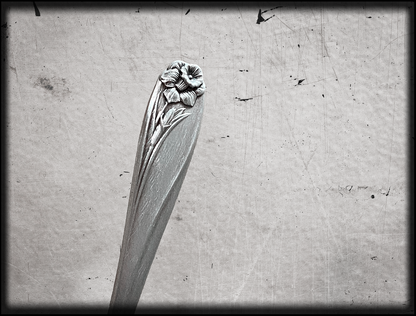 Daffodil • Silver Plate Spoon Ring