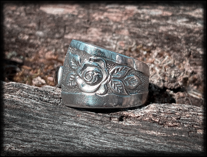 Deathless Rose • Stainless Steel Spoon Ring