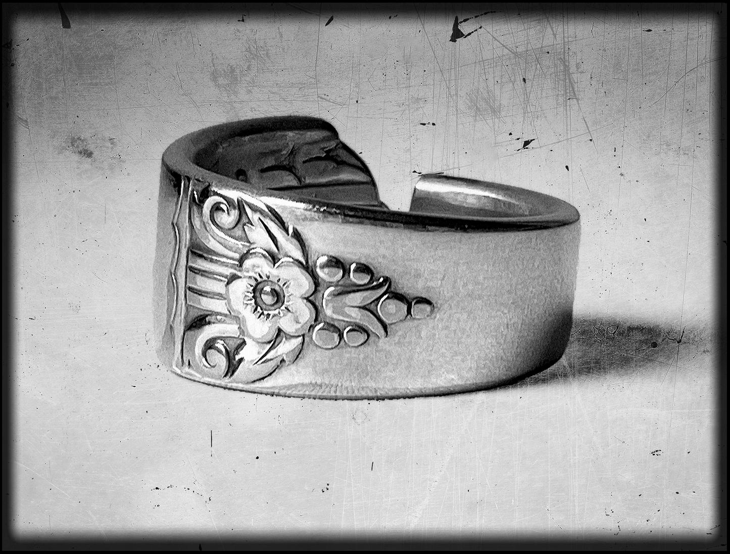 Echos Floral • Silver Plate Spoon Ring