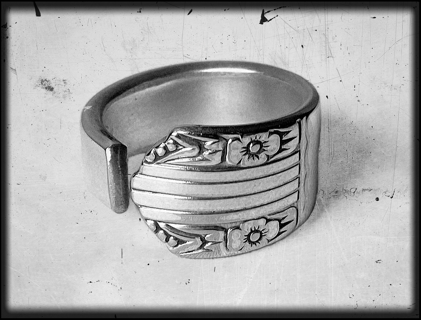Echos Floral • Silver Plate Spoon Ring