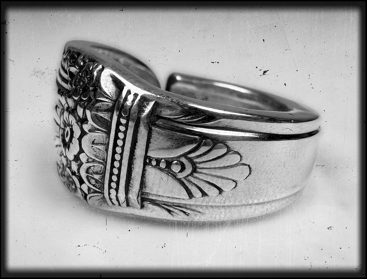Sunflare • Silver Plate Spoon Ring