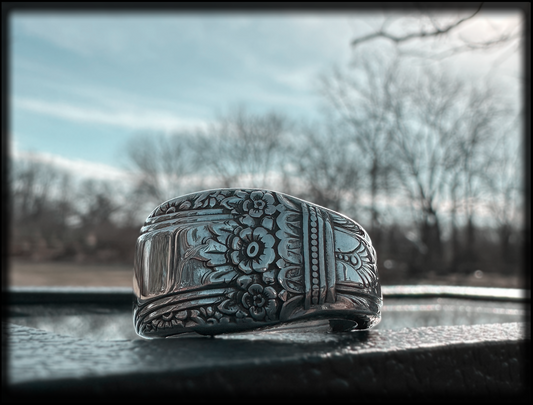 Sunflare • Silver Plate Spoon Ring